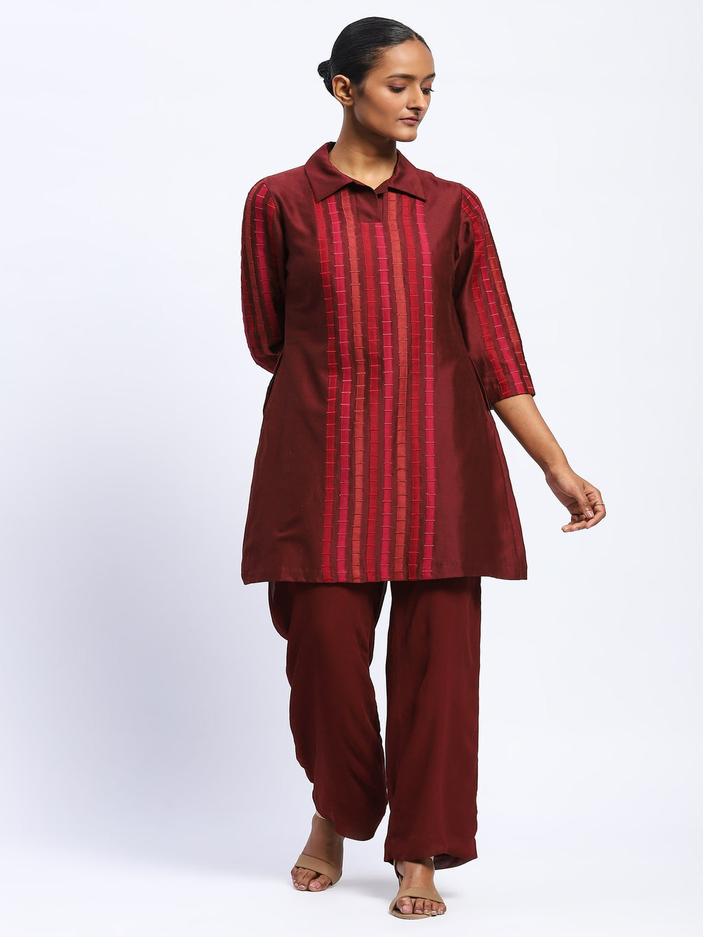 Applique Strips Dress