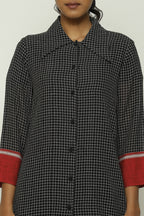 Chettinad Checks Red Border Shirt