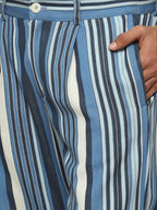 Woven Indigo Stripes Trouser