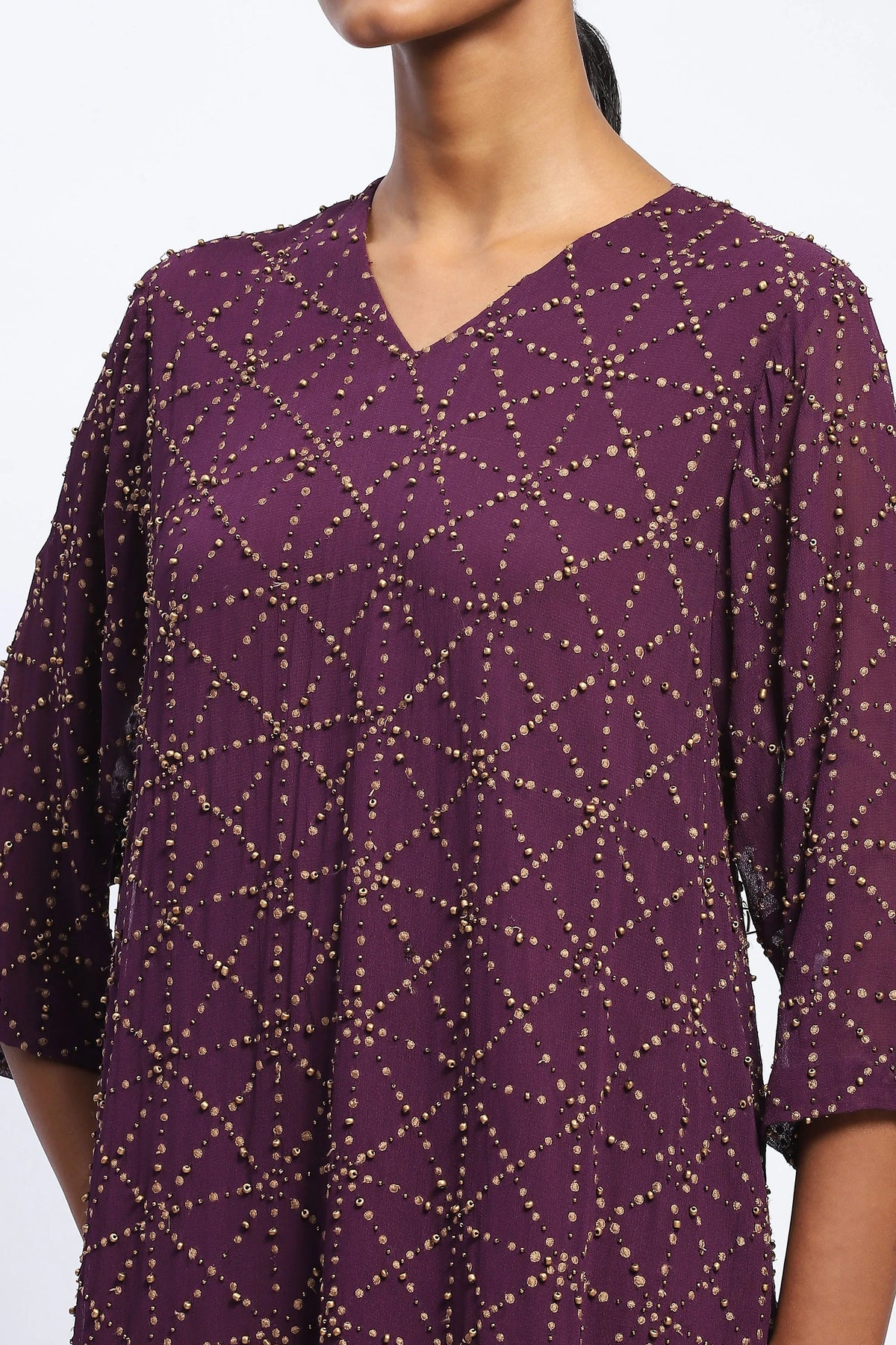 Embroidered Jaali Kurta
