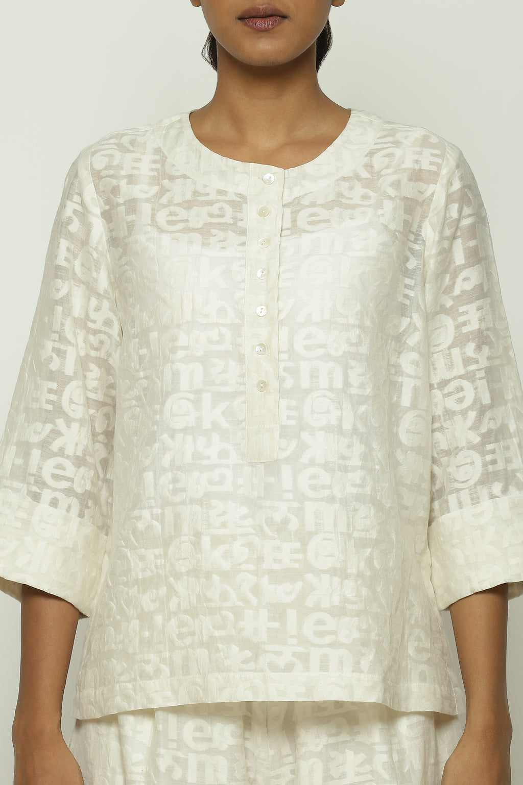 Calligraphy Cutwork Top