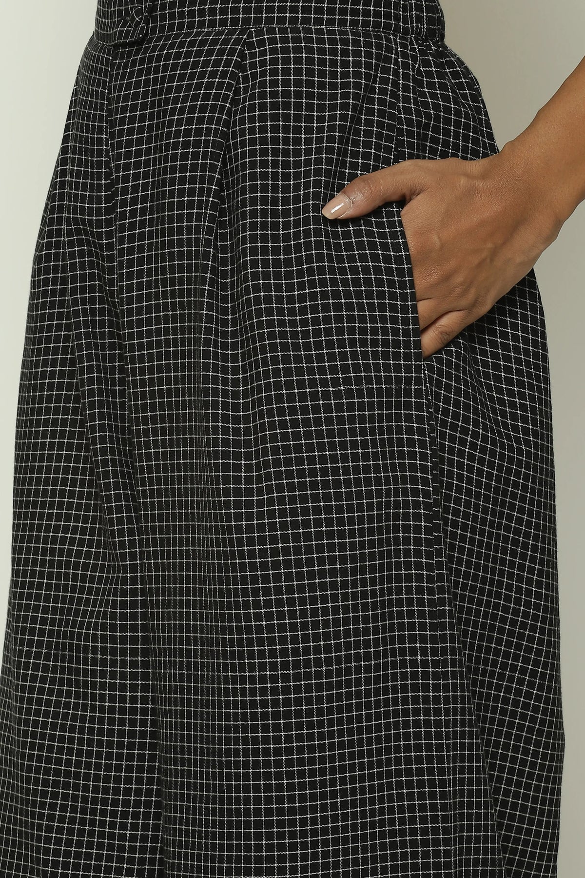 Chettinad Checks Black Border Trouser