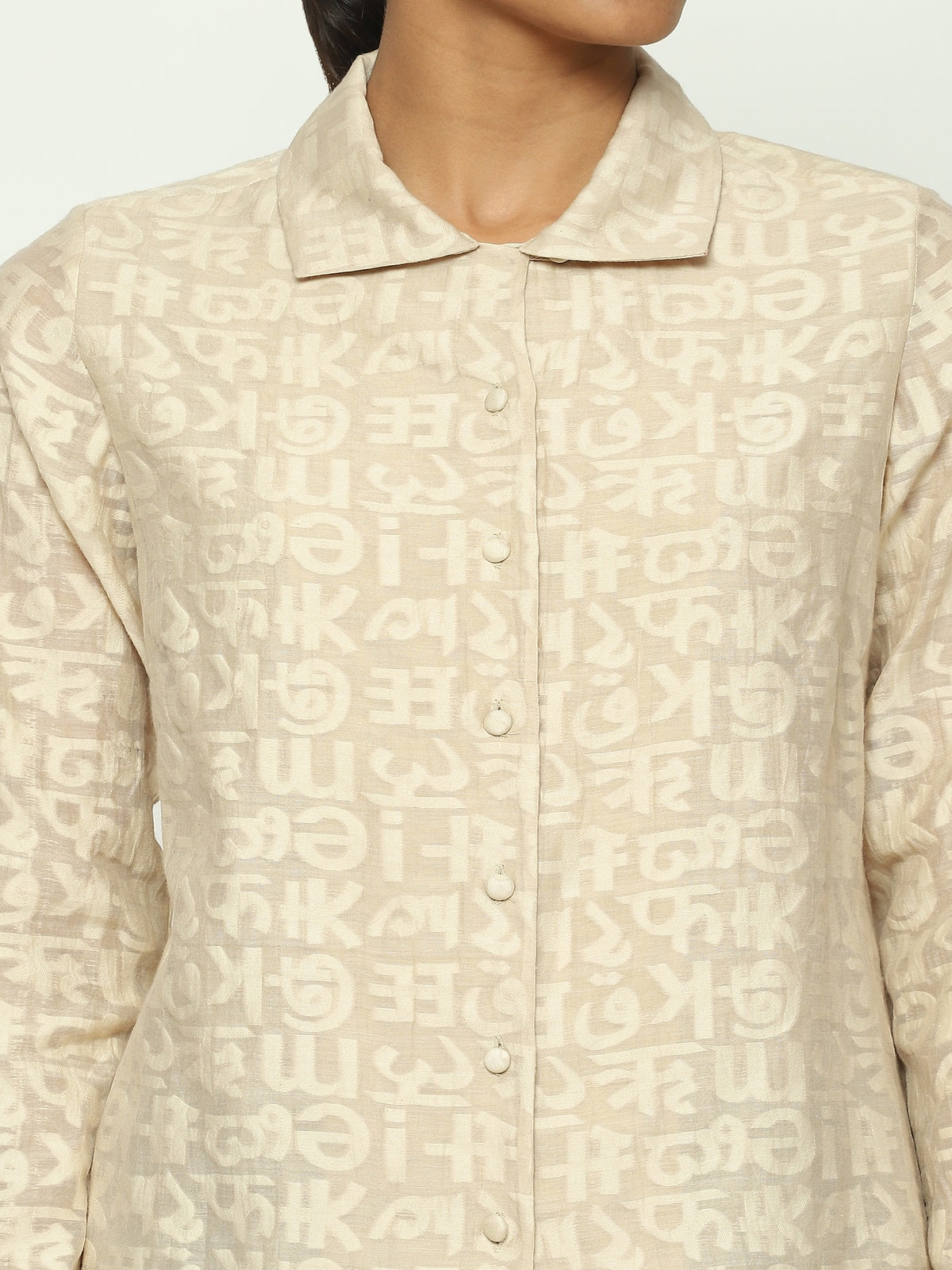 Calligraphy Cutwork Shirt