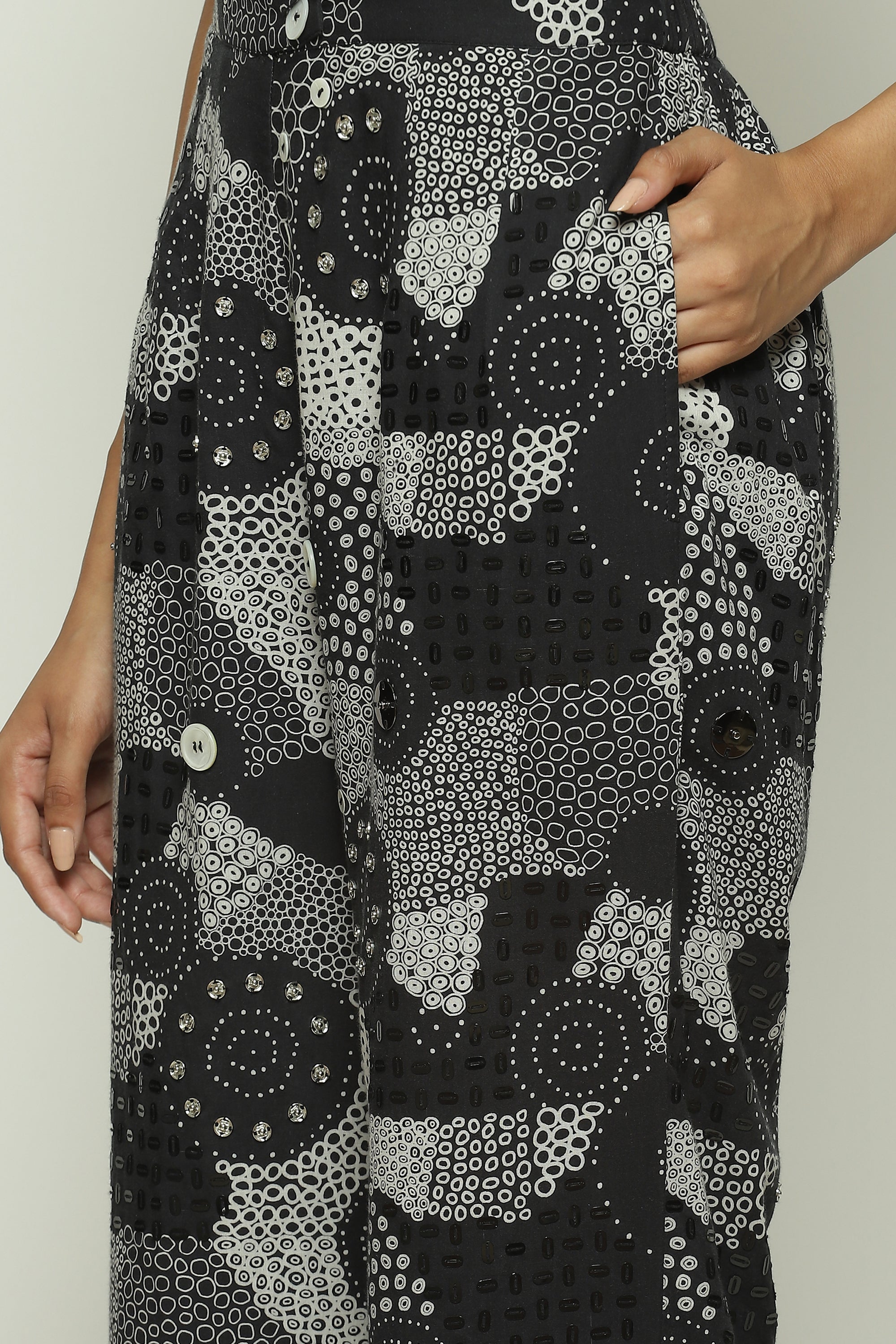 Multi Dots Black Trouser