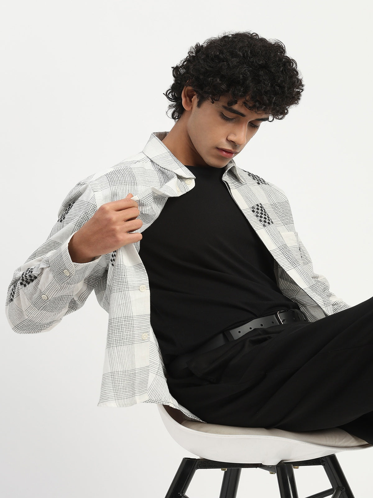 Sequin Checks Shirt