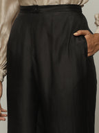 Circle Print &  Beads - Sequins Straight Pant