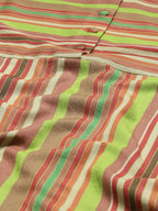 Green Multicolour Woven Stripes Dress