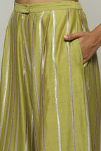 Tonal Lace Trim Trouser