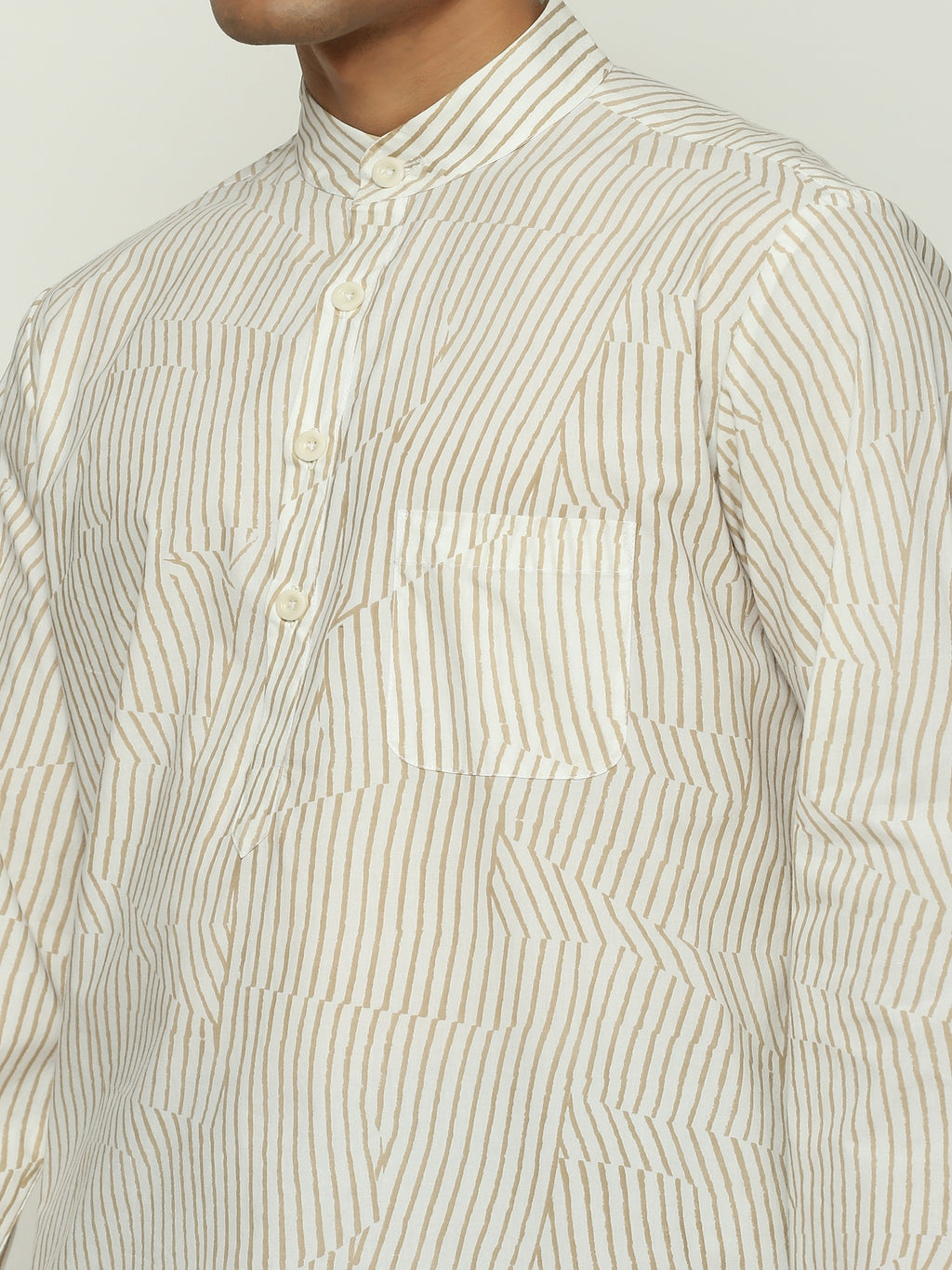 Broken Pinstripes Kurta