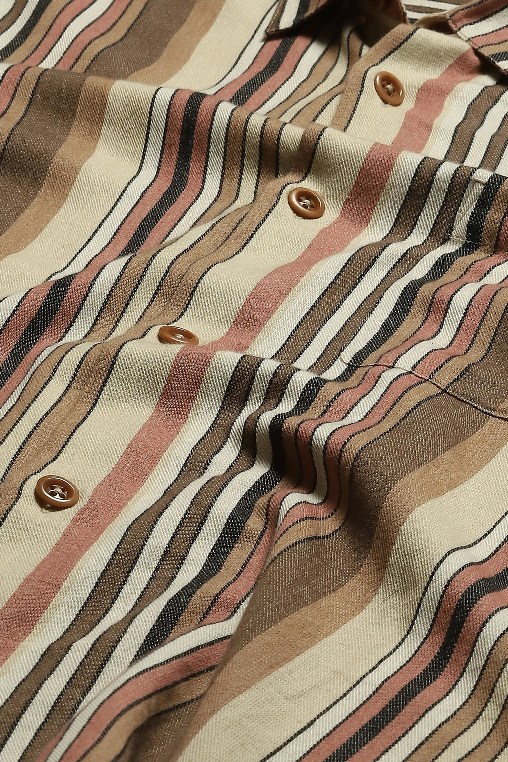 Woven Neutral Stripes Shirt
