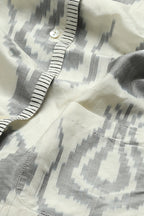 Ikat Ottoman Tulip Top