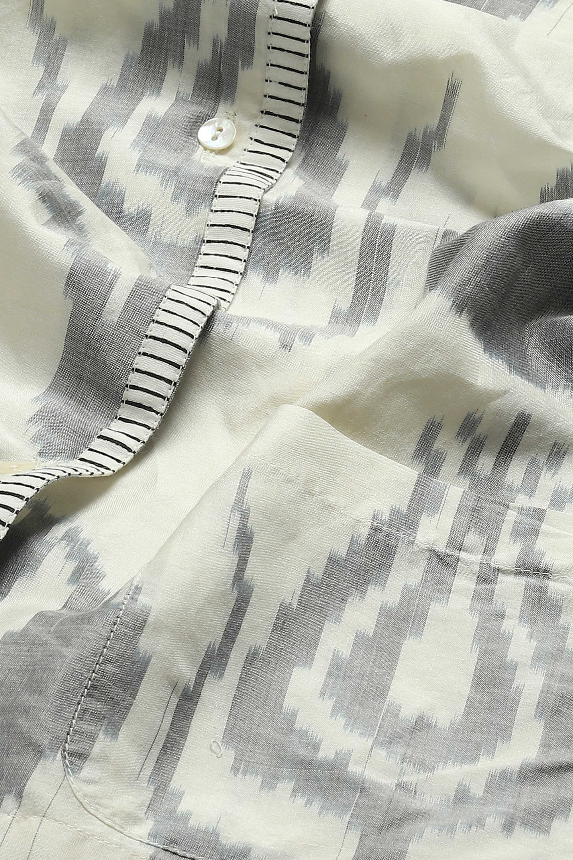 Ikat Ottoman Tulip Top