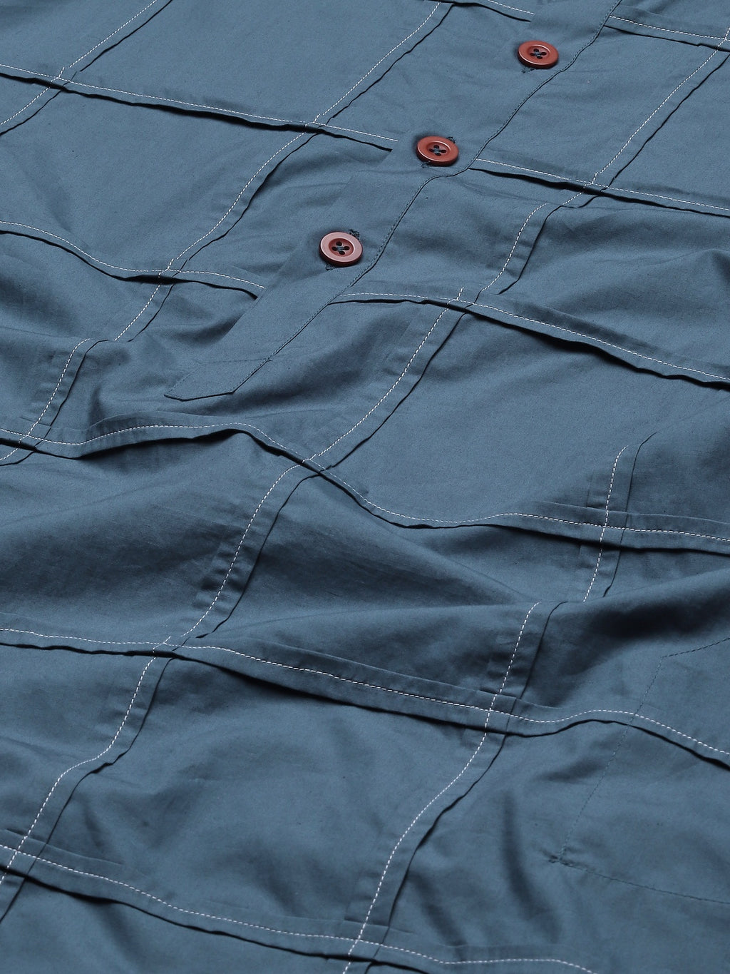 Pleated Checks Long Kurta