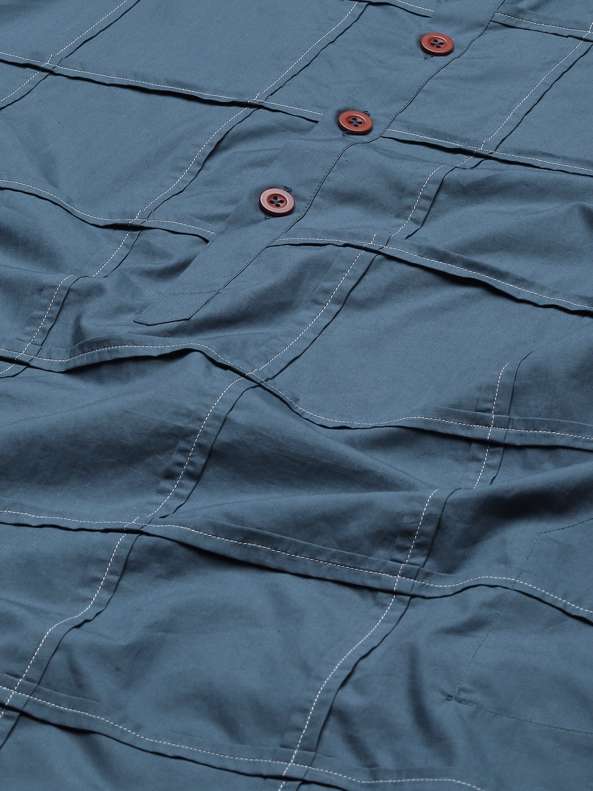Pleated Checks Long Kurta