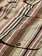 Woven Neutral Stripes Jacket