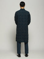 Tussar Checks Long Kurta