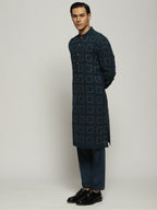 Tussar Checks Long Kurta