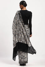 Broken Lines Sari