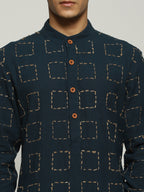 Tussar Checks Long Kurta