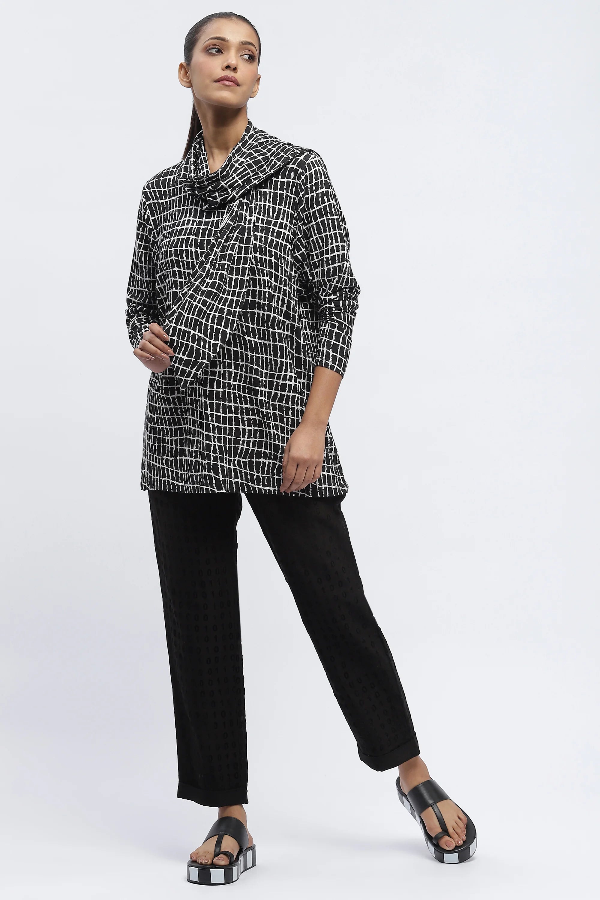 Lattice Print Top