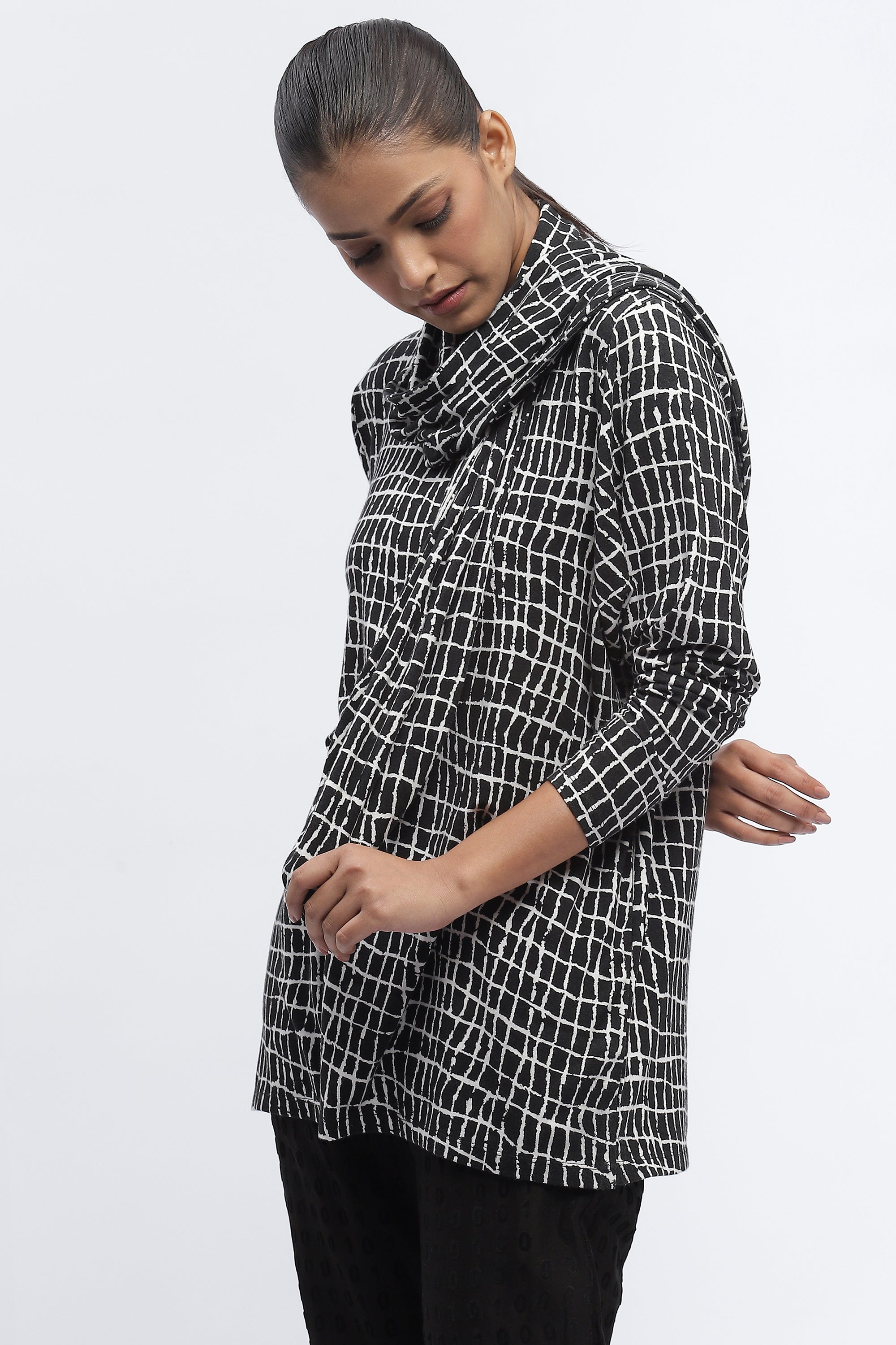 Lattice Print Top