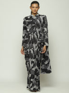 Multi Dots Black Sari
