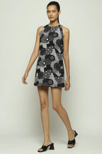 Multi Dots Black Dress