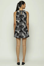 Multi Dots Black Dress