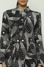 Multi Dots Black Sari